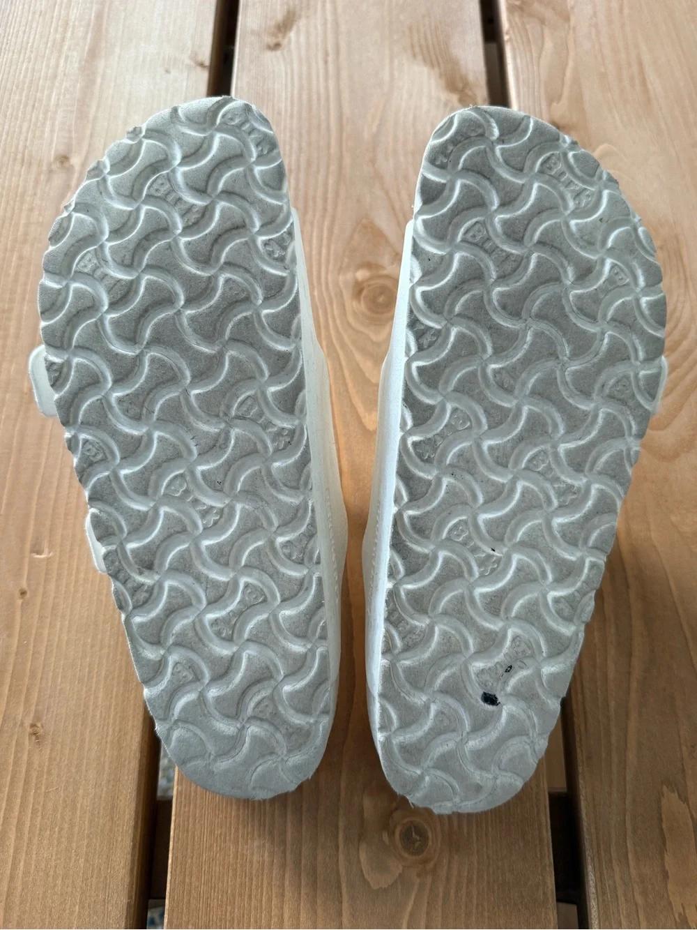 Birkenstock White Two-Strap Sandals Size 36